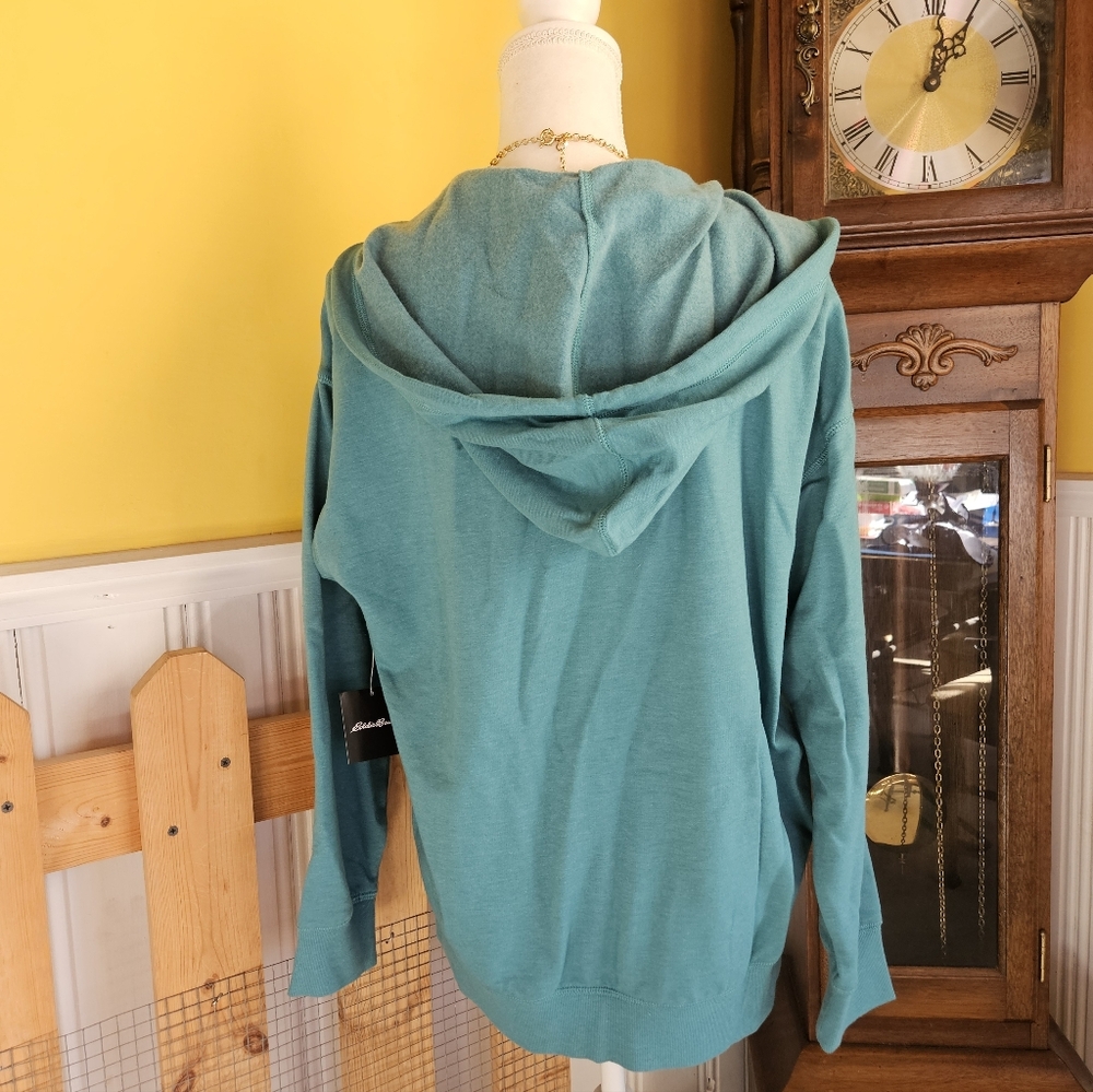 NWT.Eddie Bauer Teal Zip-Up Hoodie..Size Small - Picture 4 of 7